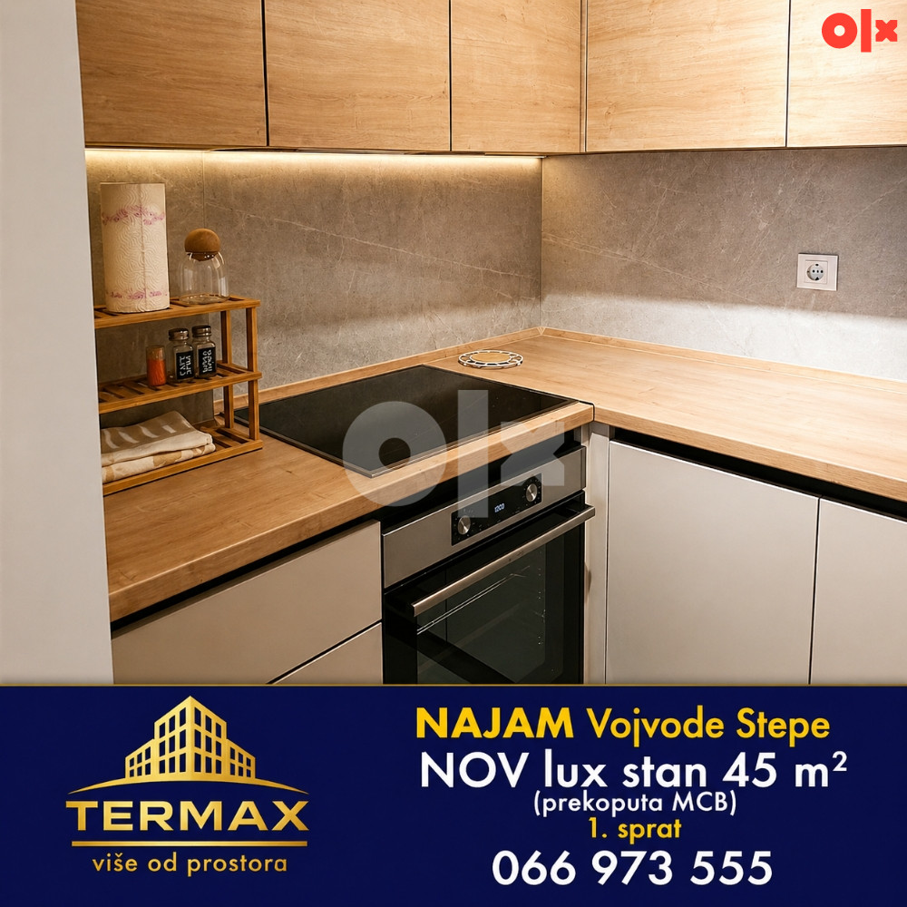 NAJAM Vojvode Stepe - NOV LUX stan 45 m² - Więcej