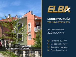 MODERNA KUĆA NOVIJE GRADNJE - KULA, TUZLA 200 m2