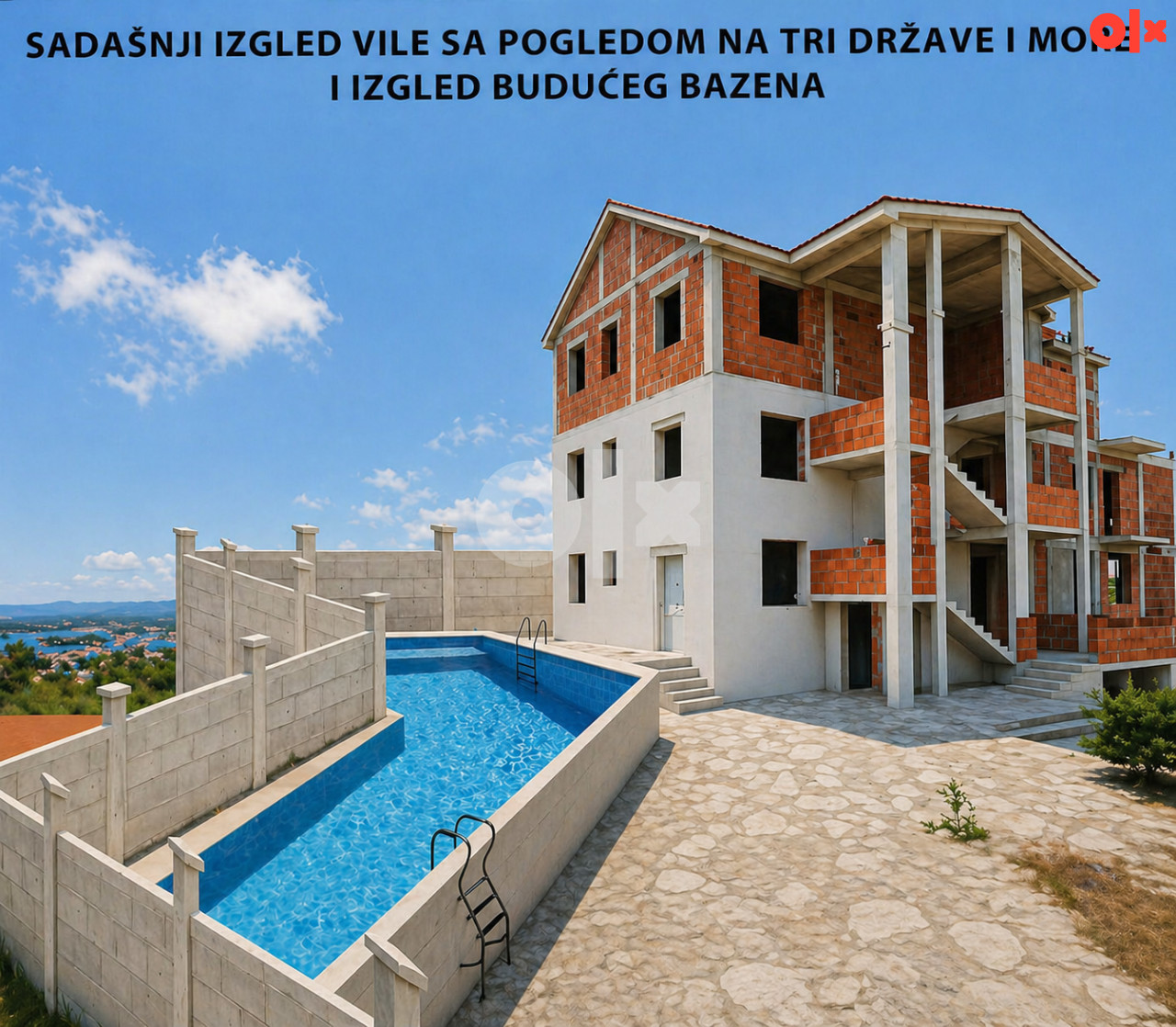 Stan u Vili sa Bazenom na Ivanici, Pogled na More