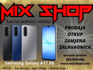 SAMSUNG GALAXY A17 5G 256GB *Novo*Garancija*Zamjena* A 17 4GB 4g