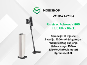 Usisivac Roborock H60 Hub Ultra Black