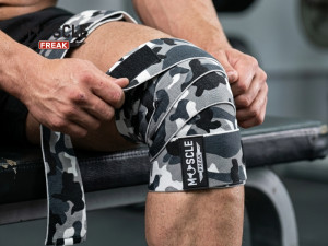 Muscle Freak Knee Wraps Camo - Bandaže za koljena sa čičkom