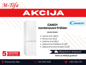 Kombinovani frižider Candy- CNCQ2T518EW