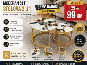 Moderan set stolova 2u1