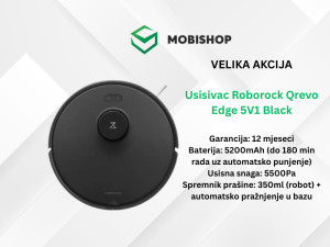 Usisivac Roborock Qrevo Edge 5V1 Black