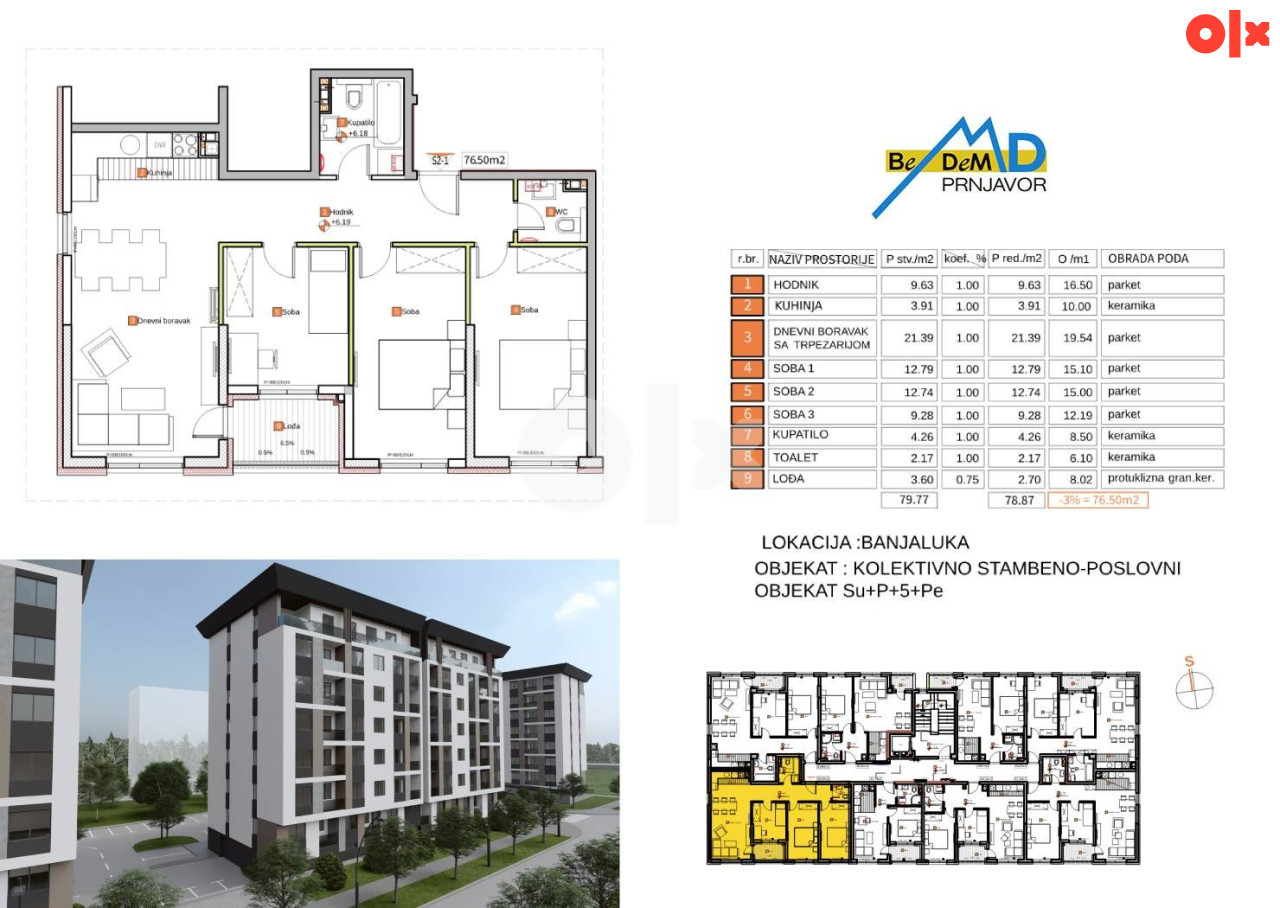 Stan Banja Luka 76.50m2