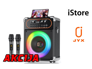 JYX S68 Bluetooth Zvucnik - Karaoke (2x Mikrofon) LED - AKCIJA