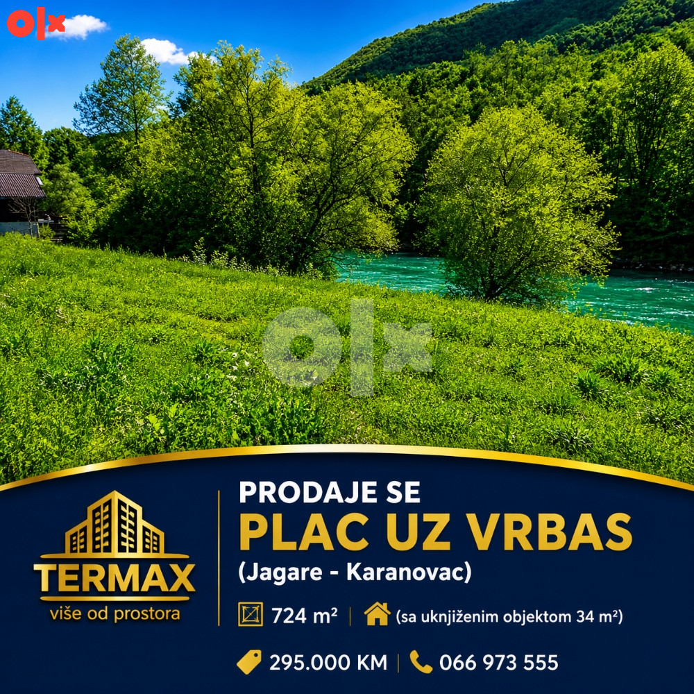 PRODAJA  - plac uz Vrbas Jagare - Karanovac 2