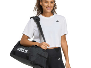 Torba ADIDAS Linear Duffel Black Black White 24l