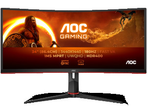 AOC Monitor Gaming CU34G2XP 34 Curved VA, 21:9, 3440x1440, 180...