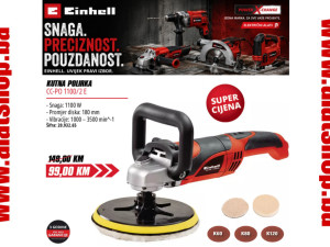 Einhell brusilica za poliranje polirka CC-PO 1100/2 E