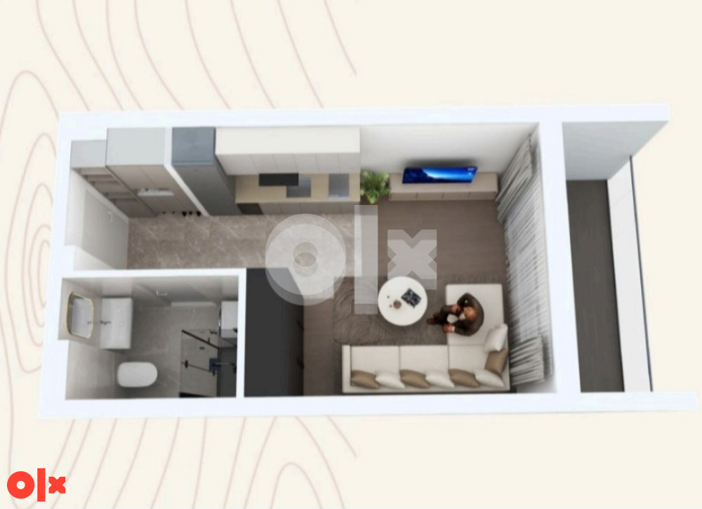 GARSONJERA, 29m2, HISETA 2