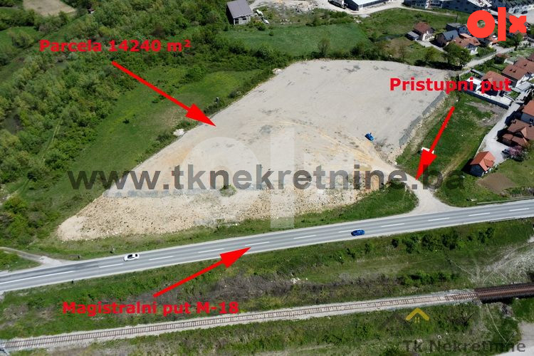 Parcela 14.240 m2, sa građevinskom dozvolom , pored M18 2