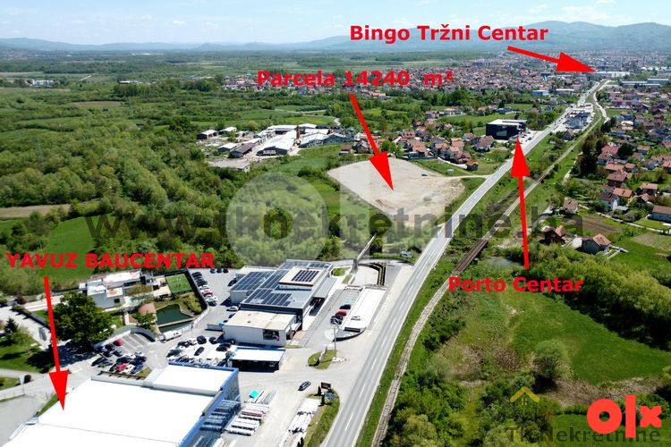 Parcela 14.240 m2, sa građevinskom dozvolom , pored M18 12