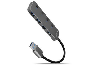 USB HUB 4xUSB 3.2Gen1 AM, 0,2m, 5Gbps, 5V/1,5A, HUE-MSA, AXAGON