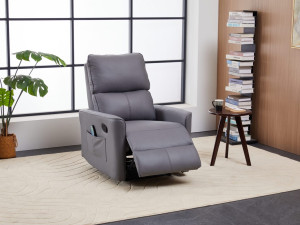 Relax masažna fotelja masazna sofa sa grijačima siva