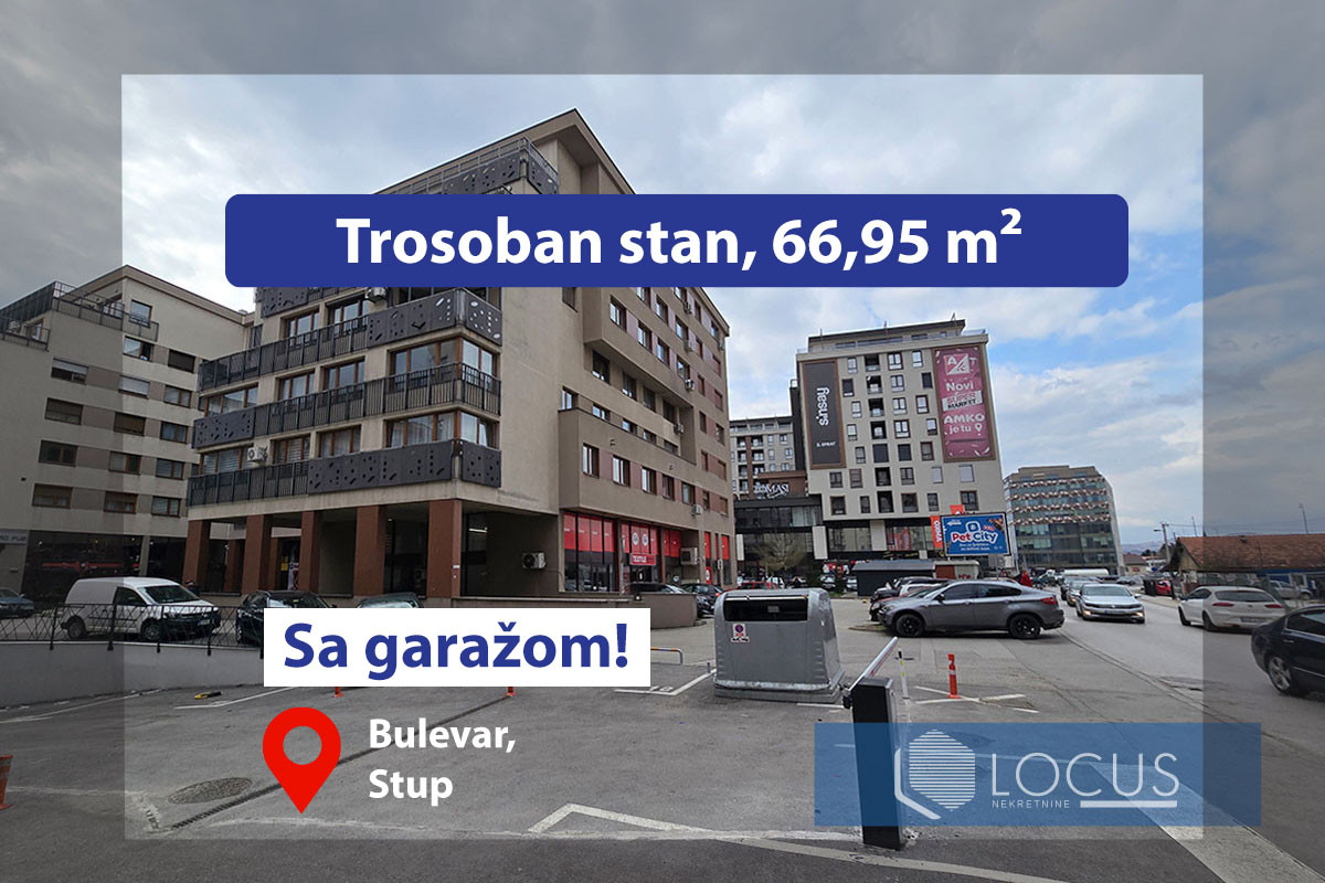 LOCUS: Namješten trosoban stan i garaža, Bulevar