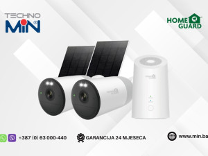 Homeguard Wireless Smart Hub 10 kanala, 2 Kamere, Solarni Panel