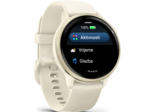 GARMIN VIVOACTIVE 6 LUNAR GOLD/BONE BAND SMARTWATCH