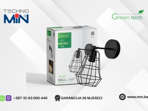 Green Tech LED zidna svjetiljka WL-1520 E27 max. 20W, Crna