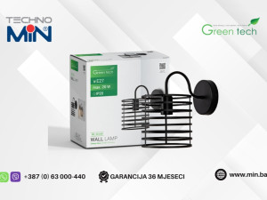 Green Tech LED zidna svjetiljka WL-1616R E27 max. 20W, Crna