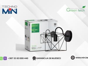 Green Tech LED zidna svjetiljka WL-1616D E27 max. 20W, Crna