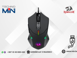 Redragon Miš Centrophorus 2 M601 RGB Gaming 7200 DPI, Crni