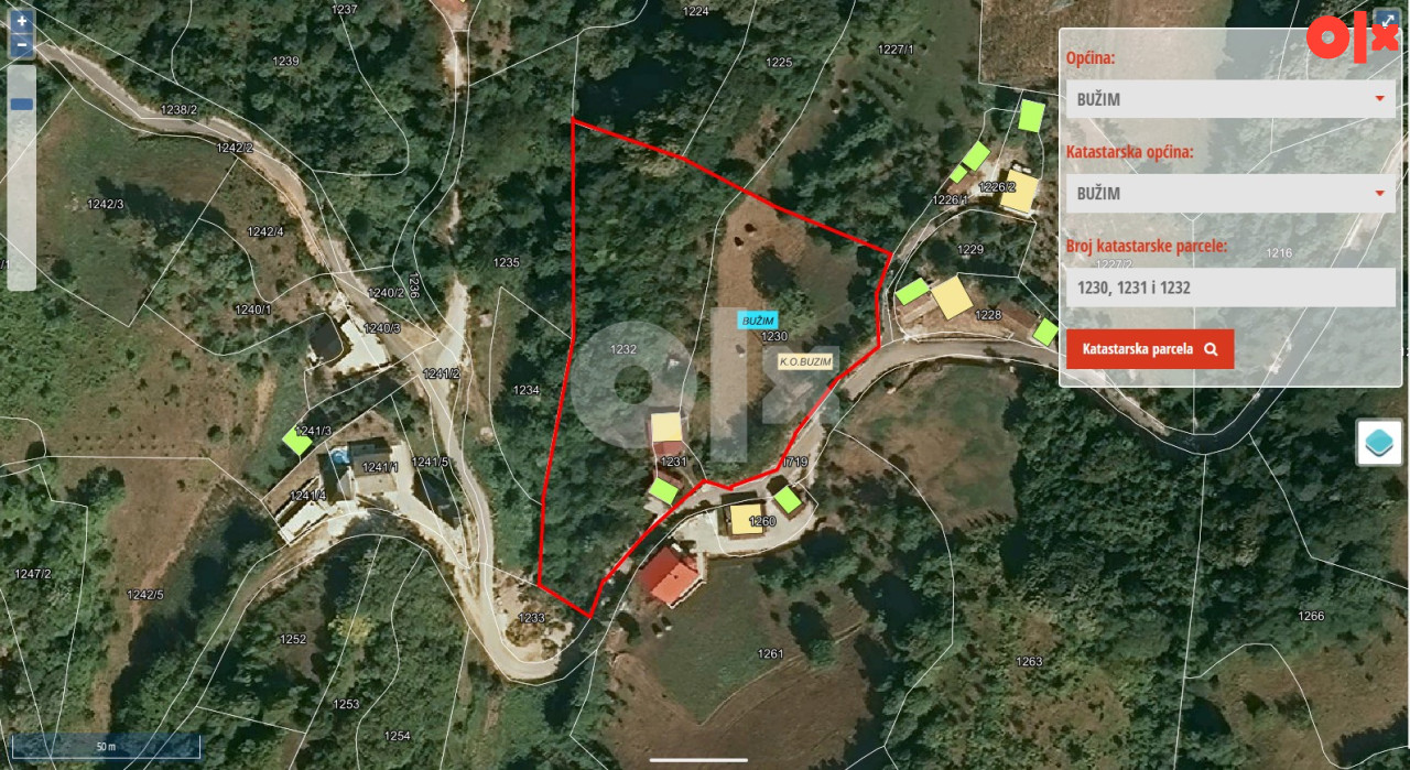 1/1 Bužim Zemljište sa kućom i pomoćnim objektom Stari Grad 2