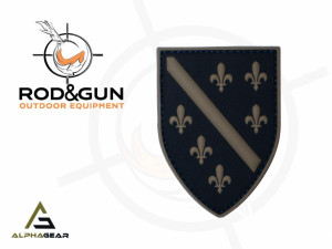 ČIČAK PATCH 3D 7X5CM - GRB BIH BLACK - ALPHA GEAR