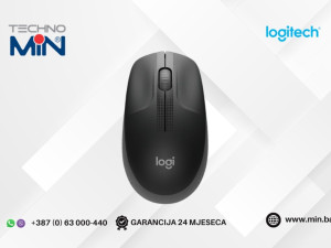 Logitech Miš M190 Wireless, 1000 DPI, Crni