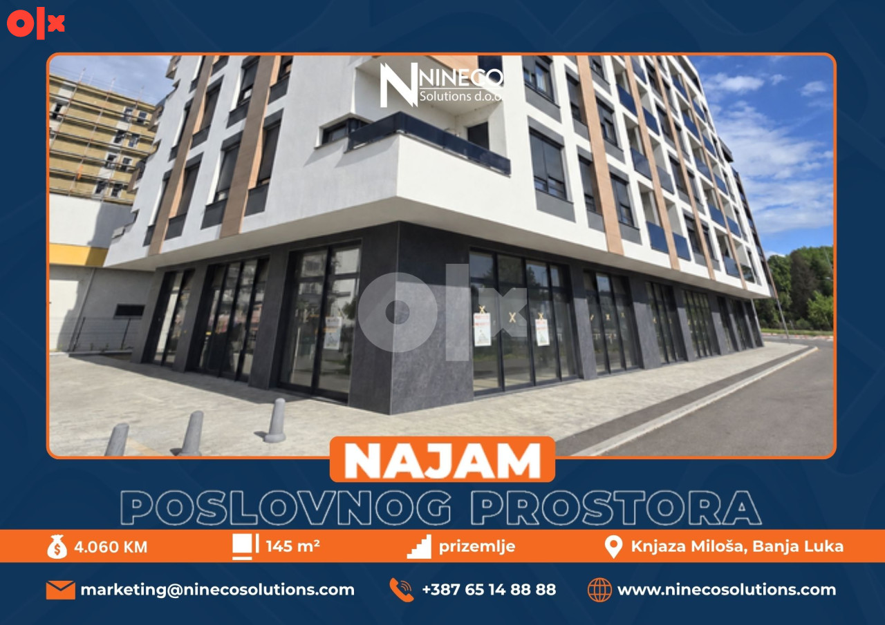 POSLOVNI PROSTOR - BANJA LUKA - 145 m2