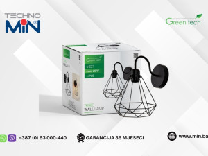 Green Tech LED zidna svjetiljka WL-2019 E27 max. 20W, Crna