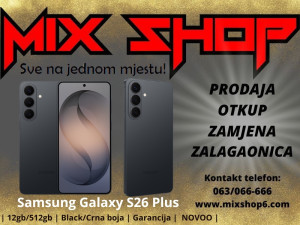 Samsung Galaxy S26 PLUS 5G 12/512GB *Garancija*Zamjena* 12GB ds