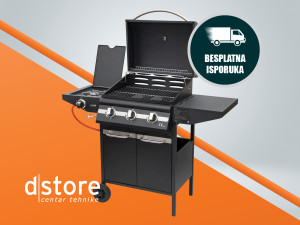 home Plinski roštilj sa tri plamenika + bočni, 4 dstore