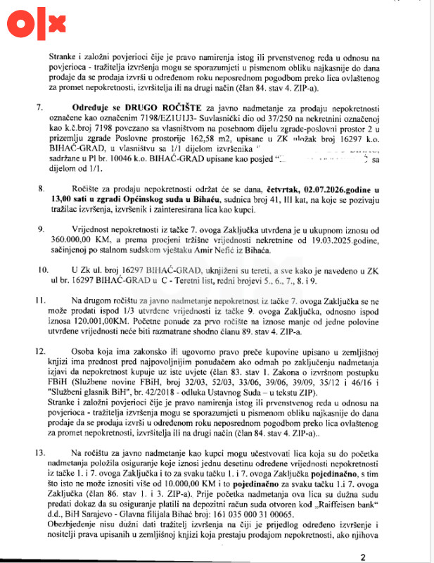 Poslovni prostor Bihać 2