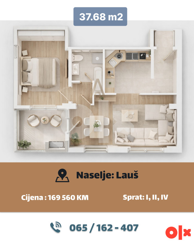 Stanovi 37-87m2 na 1km od Gimnazije, Banjaluka
