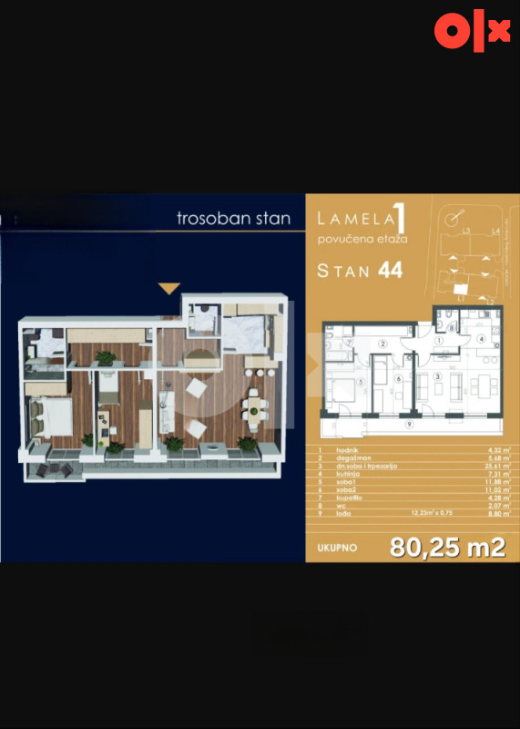 NOV STAN 80.25 m2, STARČEVICA, Banja Luka 3