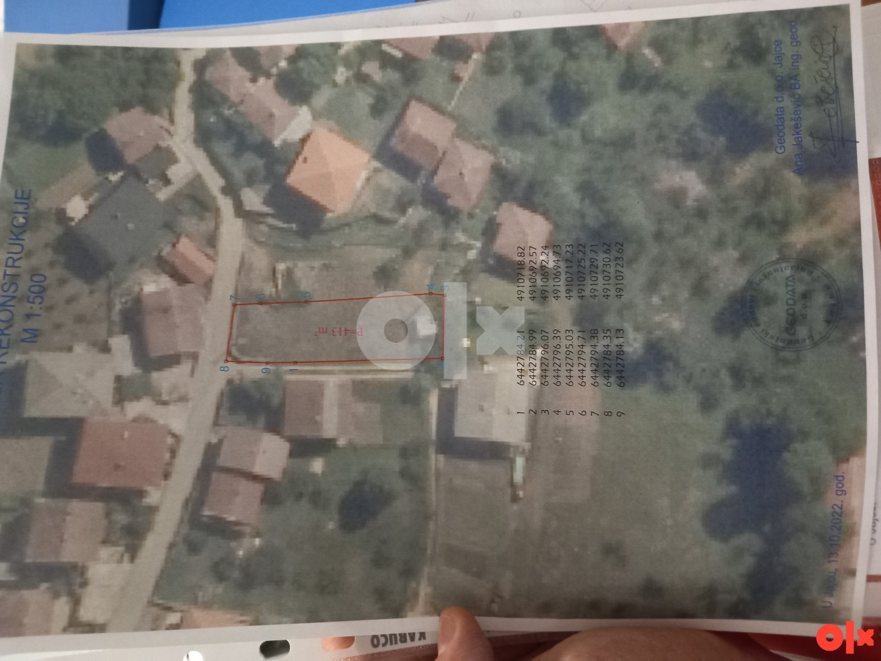 Zemljište Jajce 450m2 2