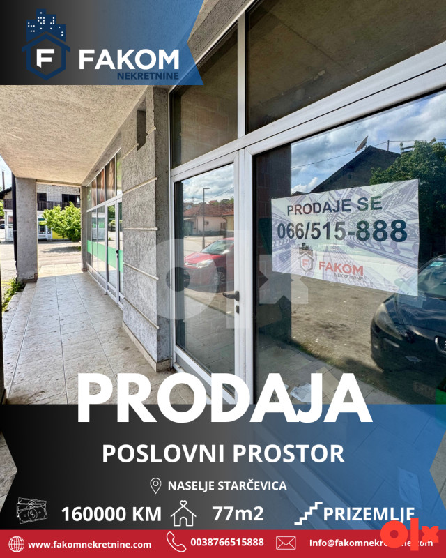 Prodajemo poslovni prostor površine u naselju Starčevica