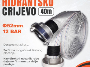 Hidrantsko 40m vatrogasno crijevo navodnjavanje 40m