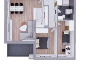 STAN SA 3 SP. SOBE, 71m2, MJESEC