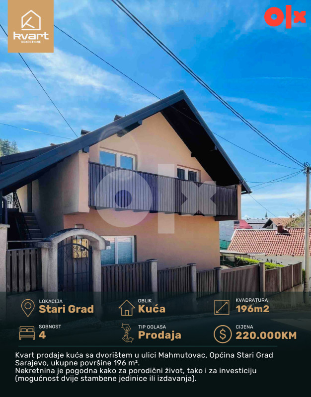 Kuća Sarajevo - Stari Grad 100m2  | Kvart Nekretnine