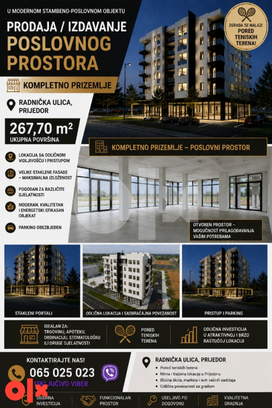 Poslovni prostor Prijedor (267,70 m2)