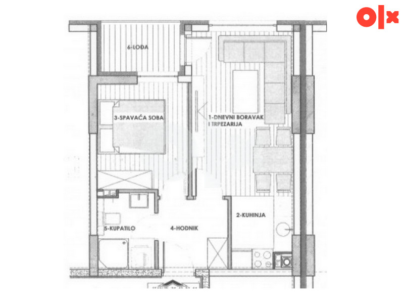 Dvosoban stan Banja Luka 36m2 Lazarevo 2