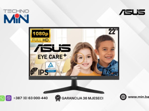 Monitor ASUS VY229Q 21.45" Eye Care IPS FHD, 75Hz, 1ms