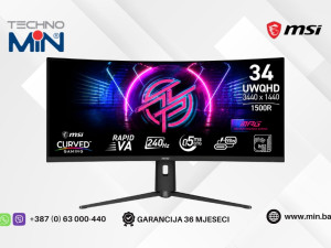 Gaming monitor MSI MPG 346CQRF X24 34" Curved Rapid VA, 240Hz