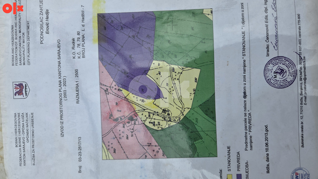 Zemljište Ilidža Rakovica Zelena Meraja 5022m2 22