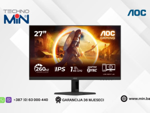 Gaming monitor AOC 27G4ZRE 27" Fast IPS FHD, 240Hz, 260Hz OC, 1ms