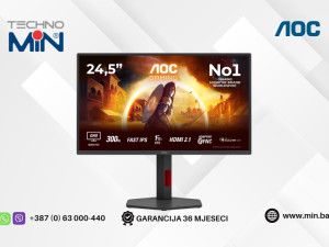 Gaming monitor AOC Q25G4SR 24.5" Fast IPS QHD, 300Hz, 1ms