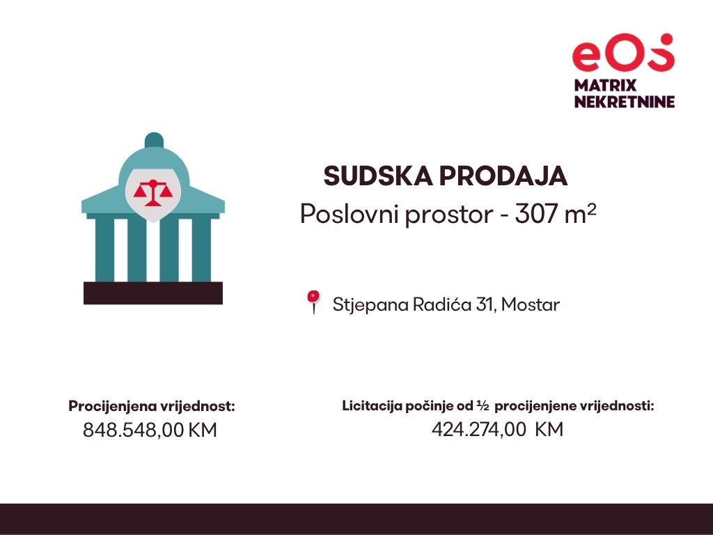 SUDSKA PRODAJA / Poslovni prostor Mostar